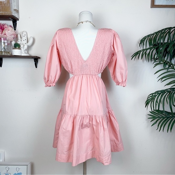 Lusana Brooke Cotton Mini Dress in Cameo Pink NWT Women Dress Size Small - Picture 7 of 10